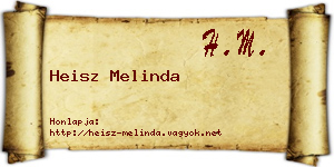 Heisz Melinda névjegykártya