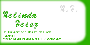 melinda heisz business card